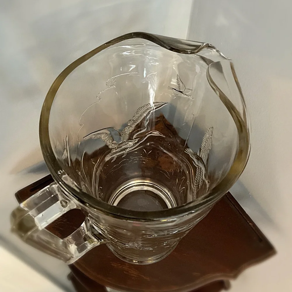 Vintage Anchor Hocking Water Bird Pitcher